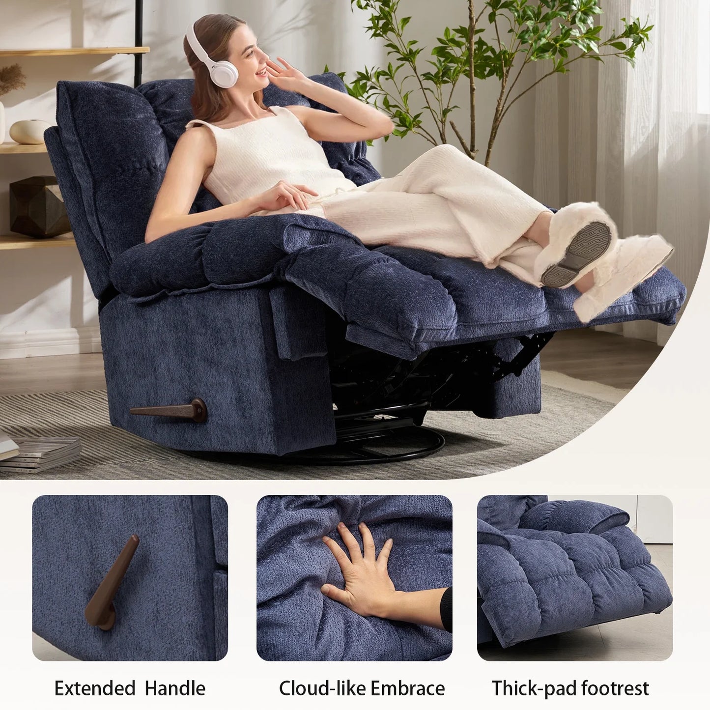 Summer Sale - Oversized Rocker Recliner Chair