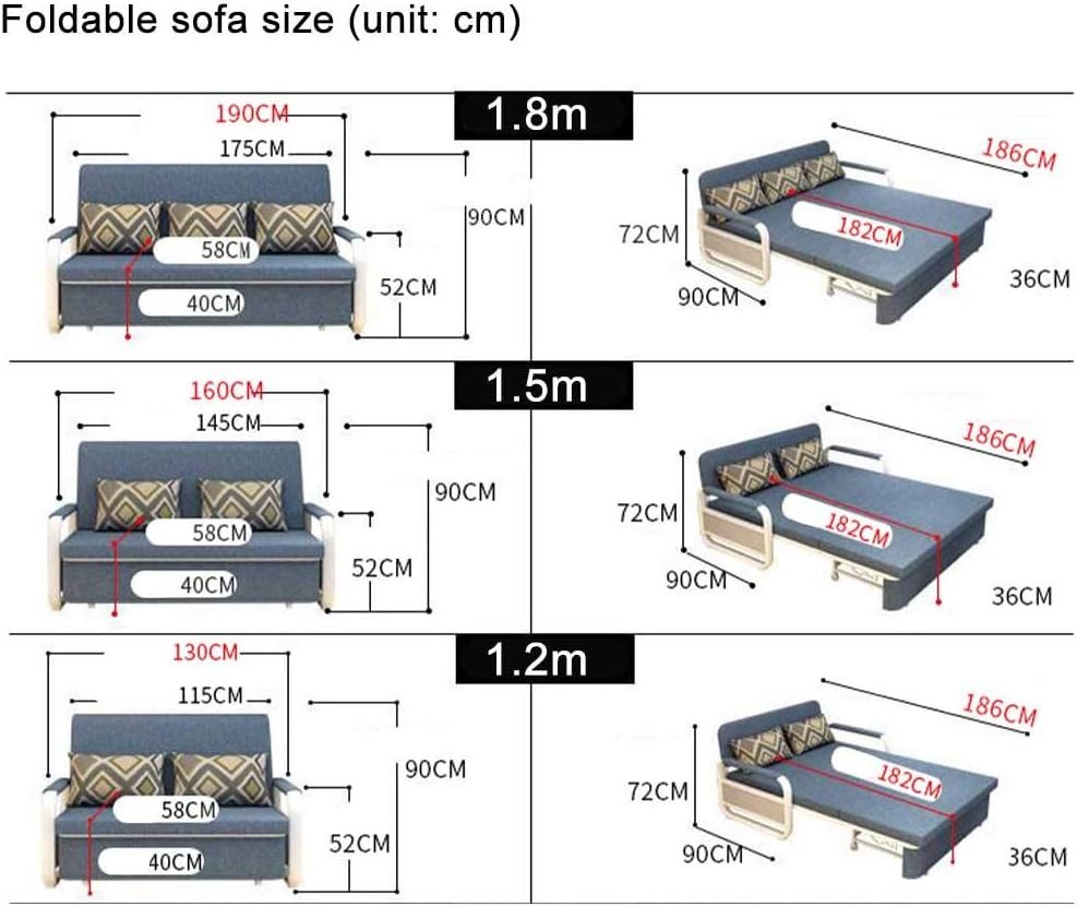 Foldable Sofa Bed with a Hidden Storage