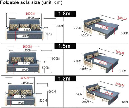 Foldable Sofa Bed with a Hidden Storage